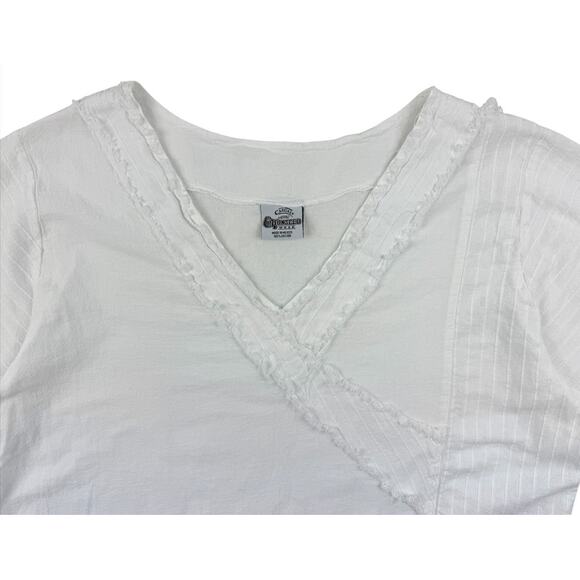 Cottonseed Casual Wear Top Tunic Lagenlook Coastal Shaggy Cotton Gauze Boho 2X - Picture 3 of 8